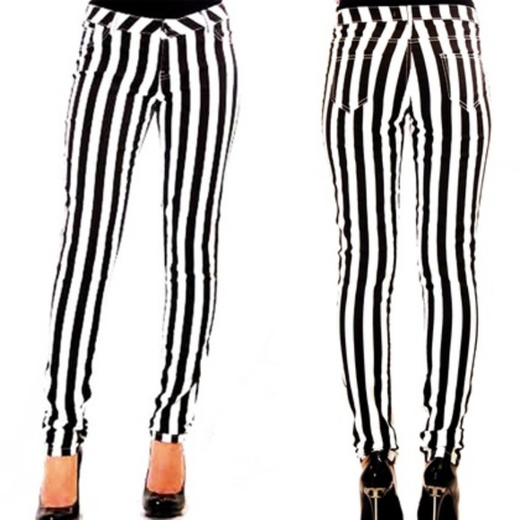 forever 21 black and white striped pants